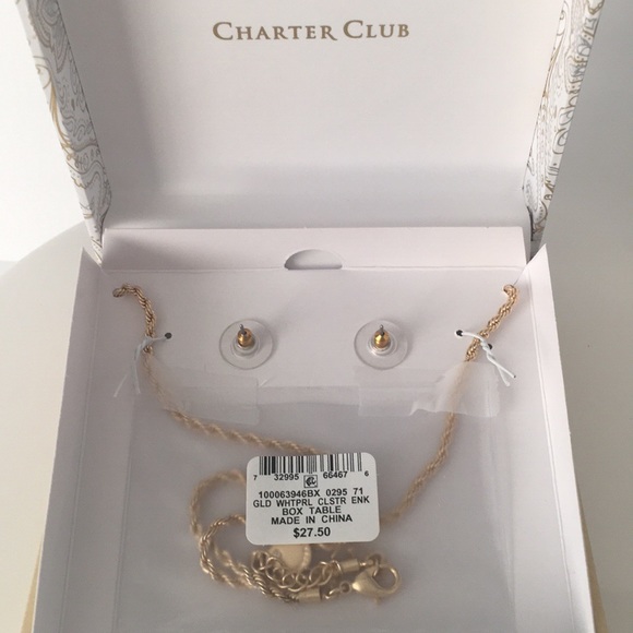 💛CHARTER CLUB💛PEARL NECKLACE AND EARRINGS SET✨ - Picture 6 of 7